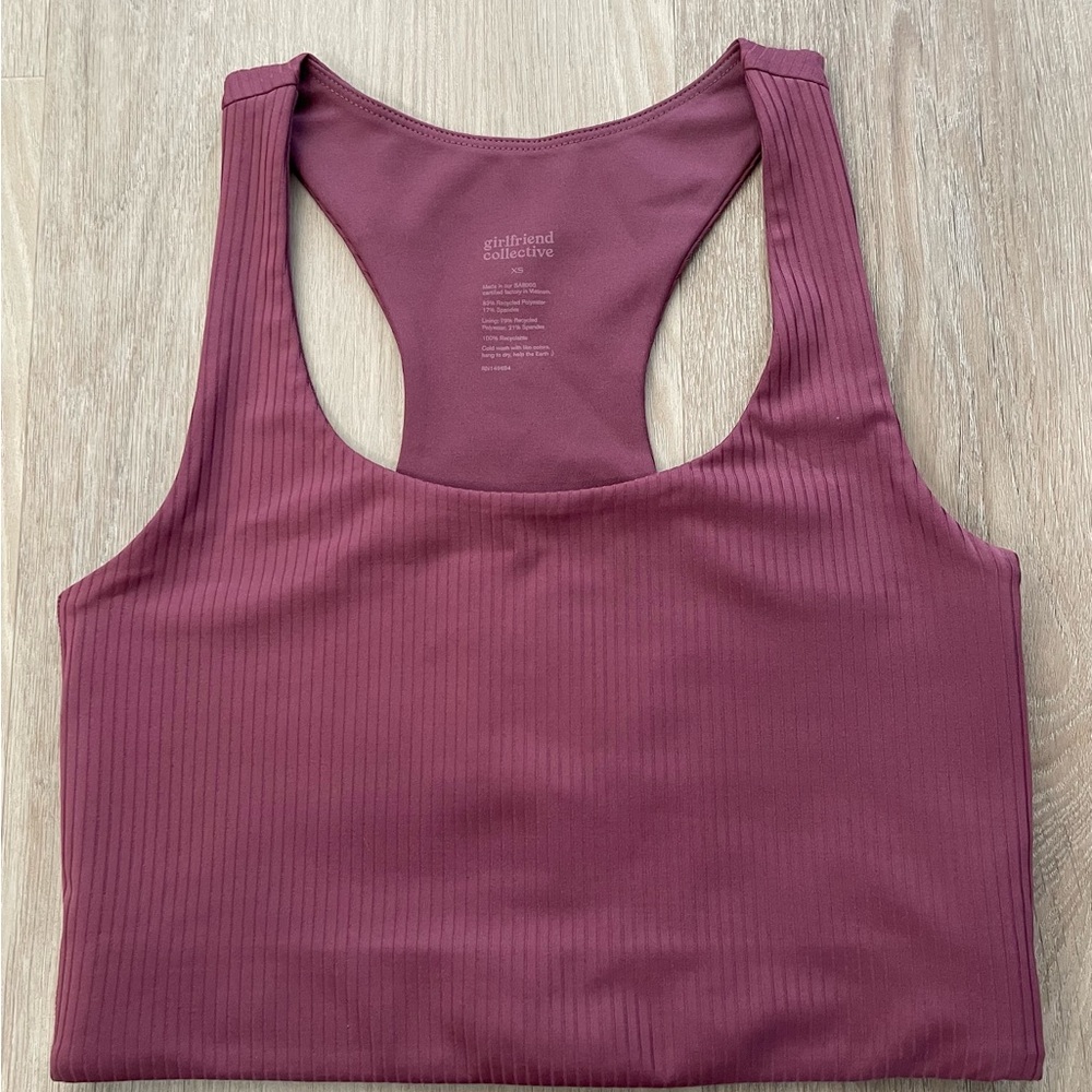 girlfriend collective ribbed sports bra
